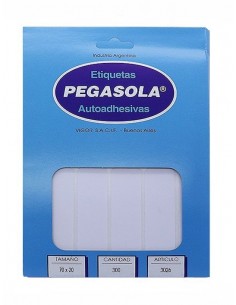 Etiqueta Autoadhesiva 3026 20x70mm Blanco Pegasola