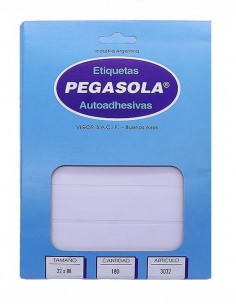Etiqueta Autoadhesiva 3032 22x88mm Blanco Pegasola