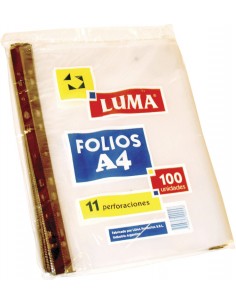 Folios Luma A4 Poliet. Standard X100un. 30-09