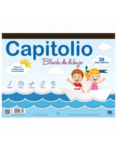 Block Cartulina Blanca Capitolio 22 X 29,5 X 24hj 6330