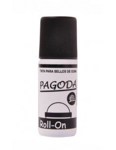 Tinta Pagoda Roll-on   P/sellos D/goma  Negro  70cc / Co108ne