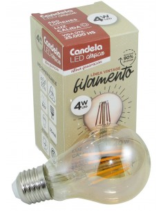 Lámpara Led Candela Filamento Clásica 4 W Luz Cálida En Caja 6806