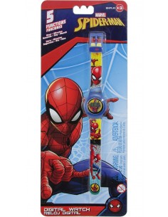 Reloj Pulsera Digital 5 Funciones Spiderman En Blíster Smrj6