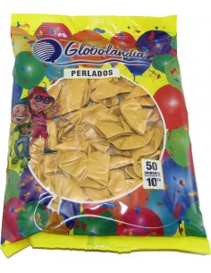 Globo Perlado Dorado 10" X...