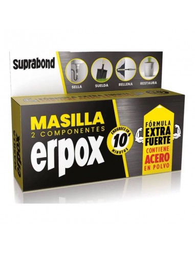 Masilla Erpox 2 Componentes Fórmula Extra Fuerte 100 Gramos Suprabond En Caja Mpx Exa 10 100